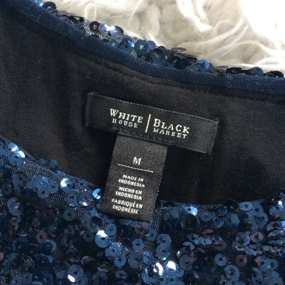 White House Black Market Sequin Tee - Picture 7 of 8